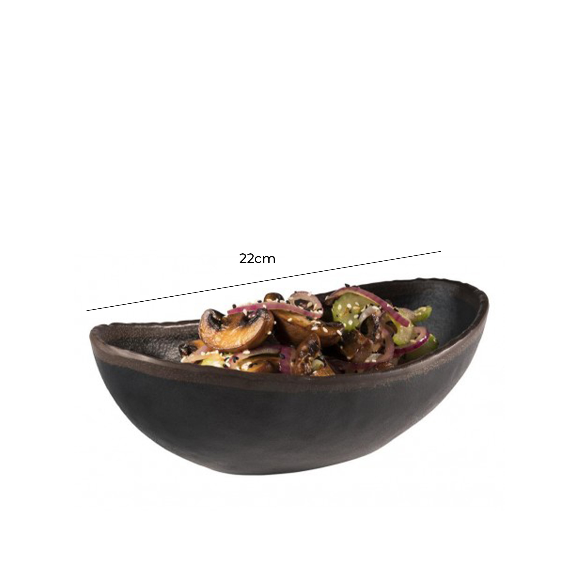 Taça Melamina Marrone Castanha 22X13X7.5cm