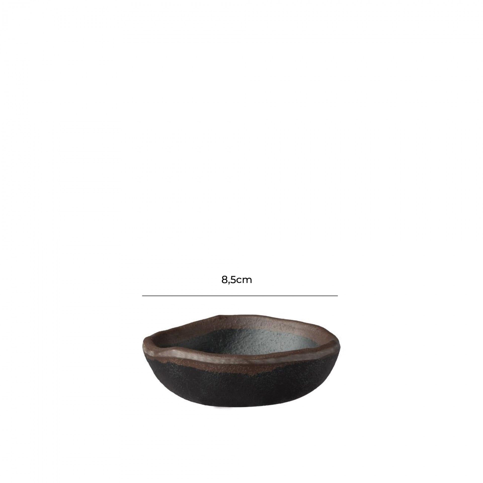 Tigela Melamina Marrone Oval 8.5X2.5cm