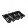 Divisor Talheres 4 Divises Preto 53X32.5X10cm
