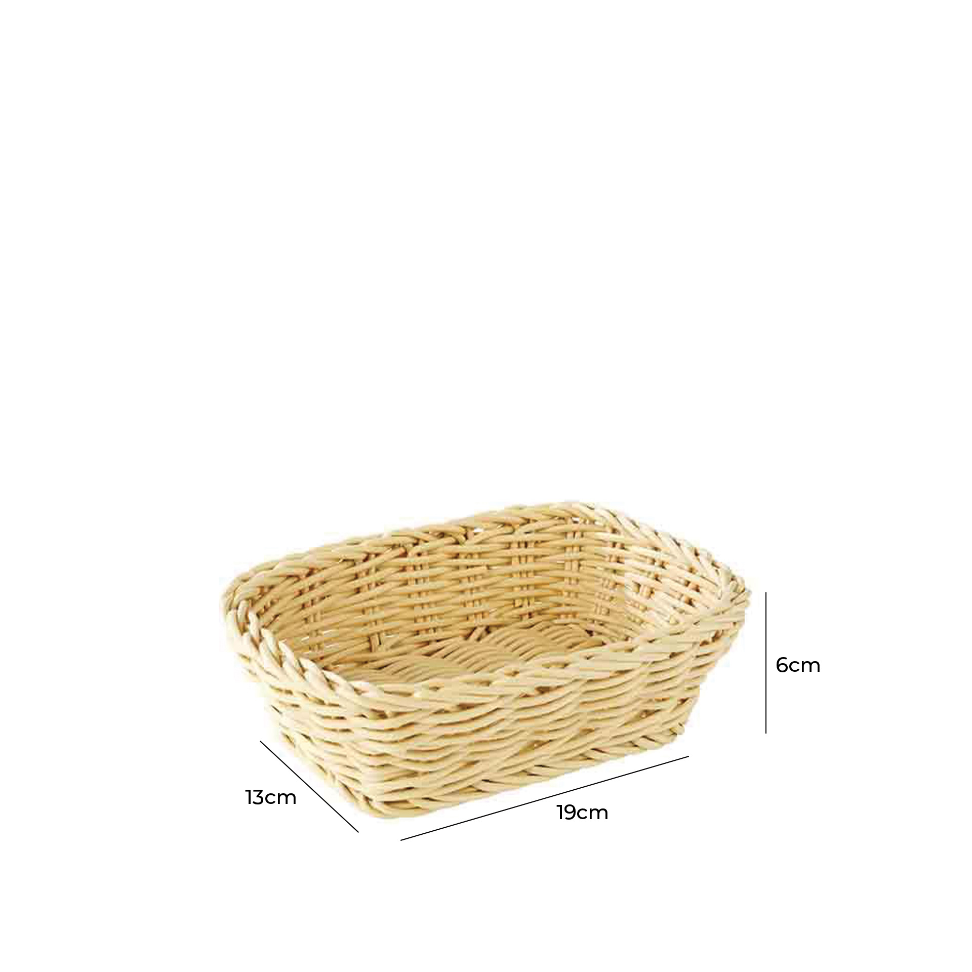 Cesto Profi Line Retangular Bege 13X19X6cm