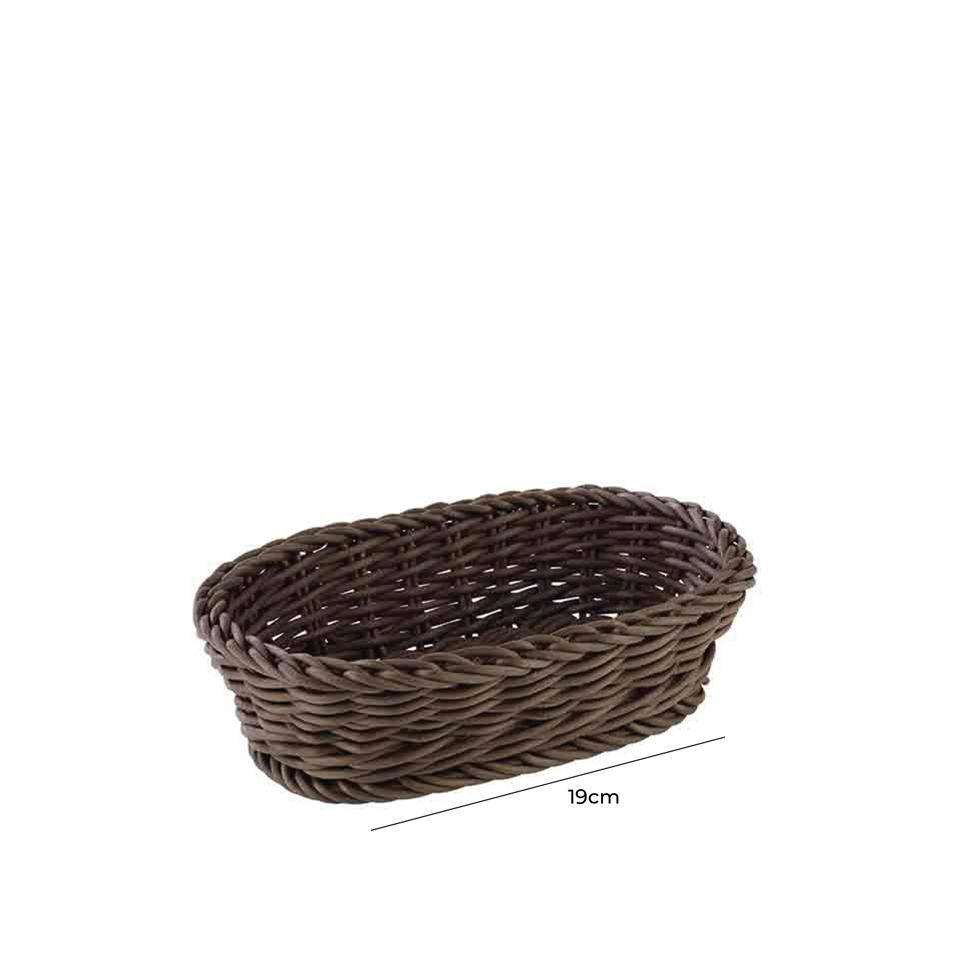 Cesto Profi Line Oval Castanho 12X19X6cm