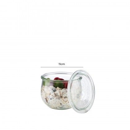 Frasco Vidro com Tampa 580ml 11X9cm Pack 6
