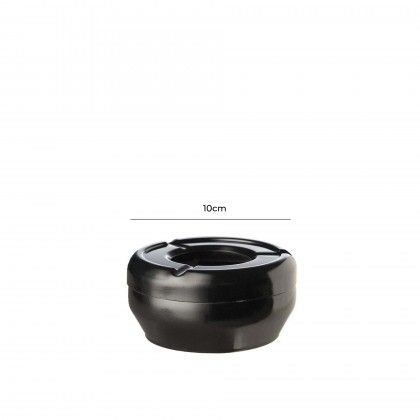 Cinzeiro Água Melamina Preto 10cm Cinzeiro Água Melamina Preto 10cm