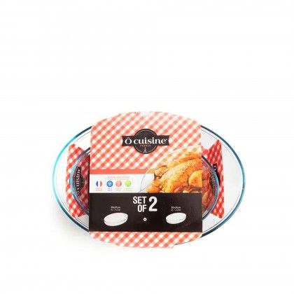 Assadeira  Cuisine Oval 2L (30X21cm) + 4L (39X27cm) Pack 2