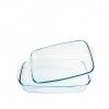 Assadeira  Cuisine Retangular 2.6L (35X22cm) + 3.6L (39X24cm) Pack 2