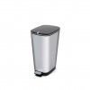 Balde Lixo com Pedal Prateado 29X45X61cm