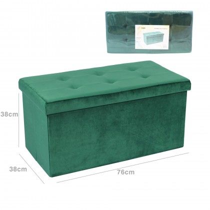 Banqueta Veludo Retangular 76X38X38CM