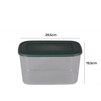 Caixa Hermtica Codil Trio Retangular com Rede 7000ml 29.5X19.5X16.5cm