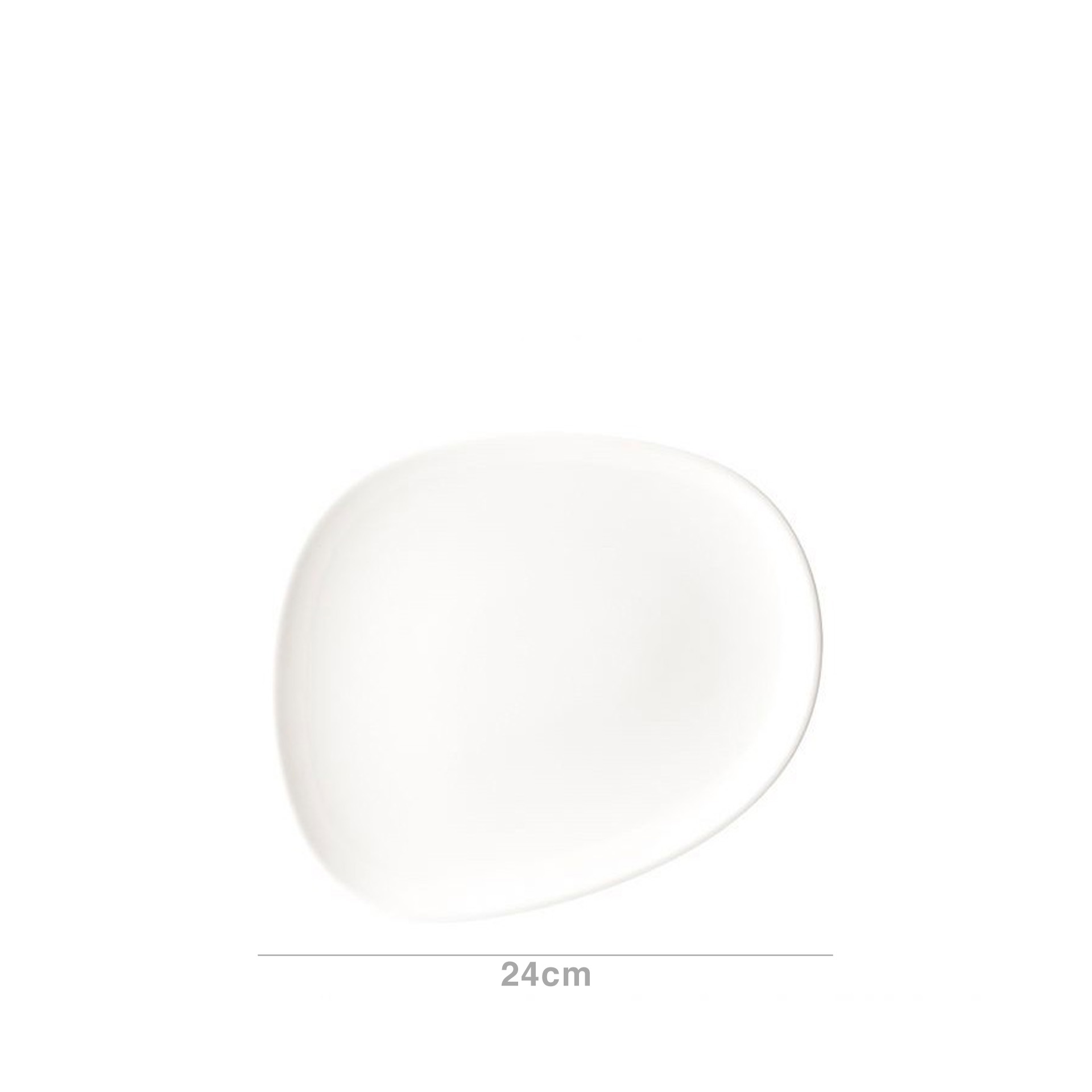 Prato Sobremesa Porcelana Tango Branco 24X19.5cm