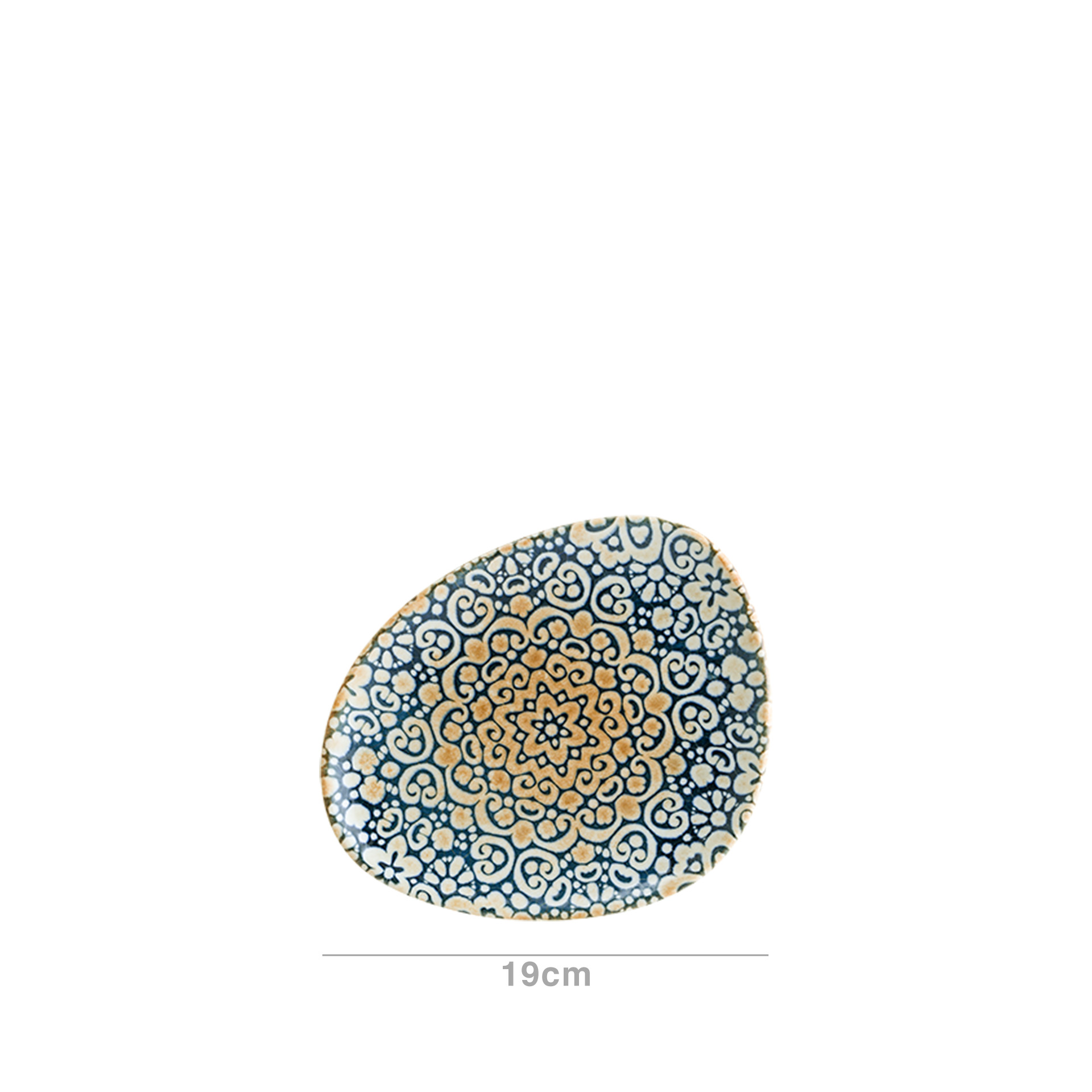 Prato Pão Porcelana Alhambra Multicor 19X15X2cm