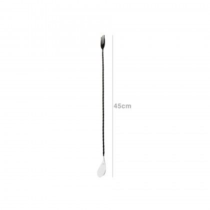 Colher Cocktail Inox Preto 45cm