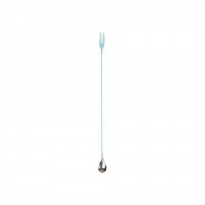 Colher Inox Cocktail Tiffany Azul 45cm
