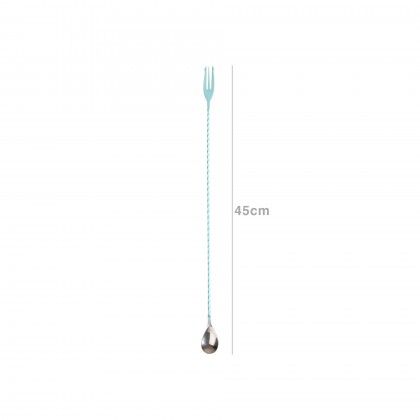 Colher Inox Cocktail Tiffany Azul 45cm