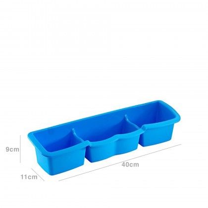 Caixa Esfrego Plstico Azul 40X11X9cm