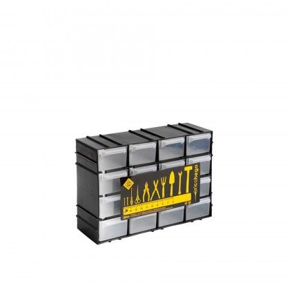 Caixa Ferramentas Plstica 16 Gavetas 22X8X15cm Preto