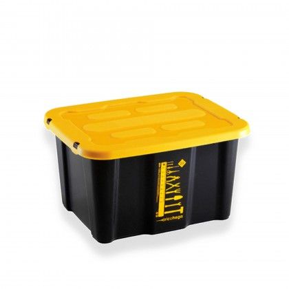 Caixa Arrumos Plástico Bricohega Preto 30l 40X28X26cm Caixa Arrumos Plástico Bricohega Preto 30l 40X28X26cm