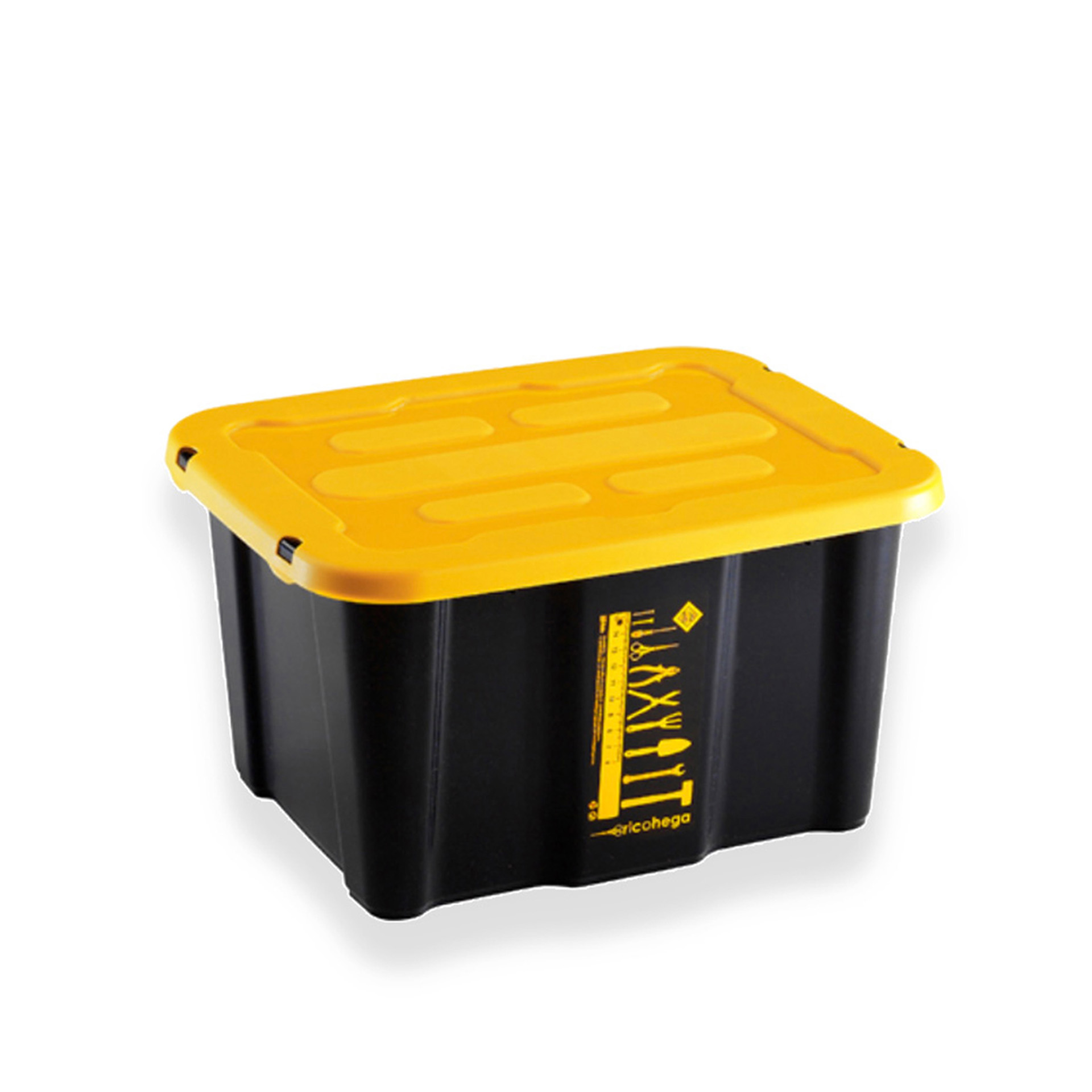 Caixa Arrumos Plástico Bricohega Preto 30l 40X28X26cm