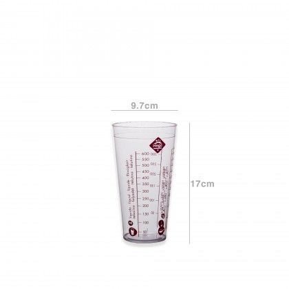 Copo Medidor Plstico Viena Luxe Redondo 750ml 9.7X17cm