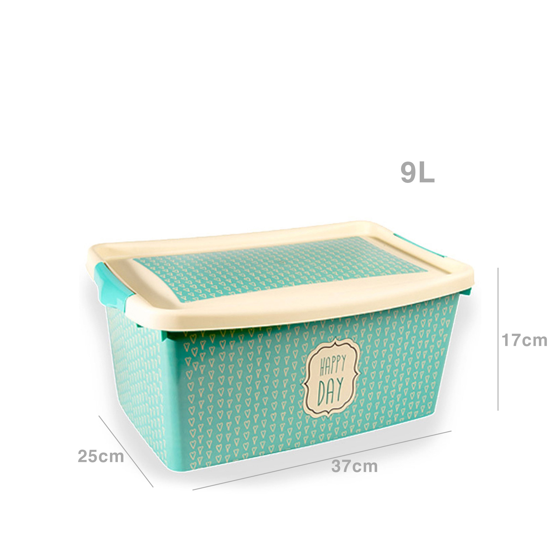 Caixa Arrumos Plástico Happy Day Multicor 9l 37X25X17cm