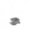 Comedouro Plstico BracoQuadrado Cinzento 750ml 17.6X17.6X5.8cm