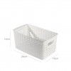 Cesto Multiusos Plástico Rattan 5l 28X16X13cm Branco Cesto Multiusos Plástico Rattan 5l 28X16X13cm Branco