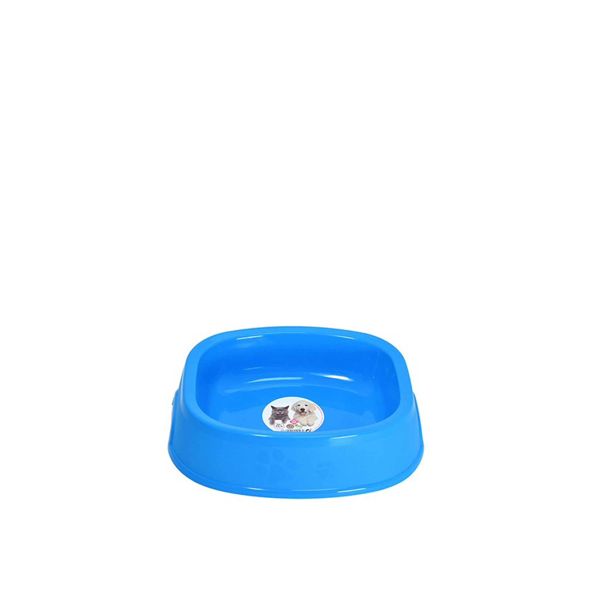 Comedouro Plástico Dogo Retangular Azul 560ml 19X17X5cm