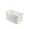 Cesto Multiusos Plástico Rattan 5l 28X16X13cm Branco Cesto Multiusos Plástico Rattan 5l 28X16X13cm Branco
