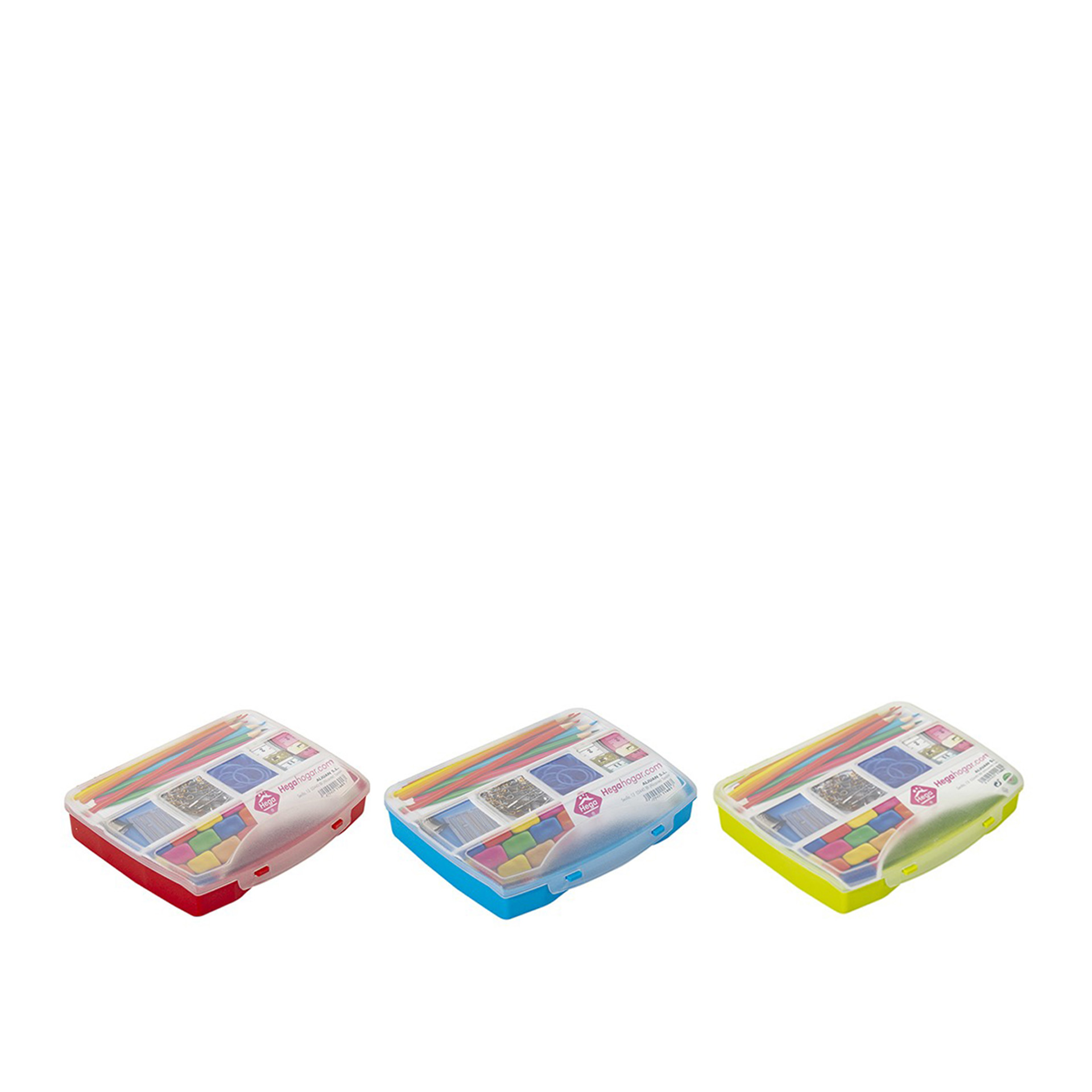 Caixa Organizadora Dividida Plástico Azul 19X16X3.5cm