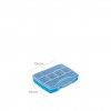 Caixa Organizadora Dividida Plstico Azul 19X16X3.5cm
