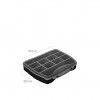 Caixa Organizadora Dividida Plstico Preto 25X20X4cm