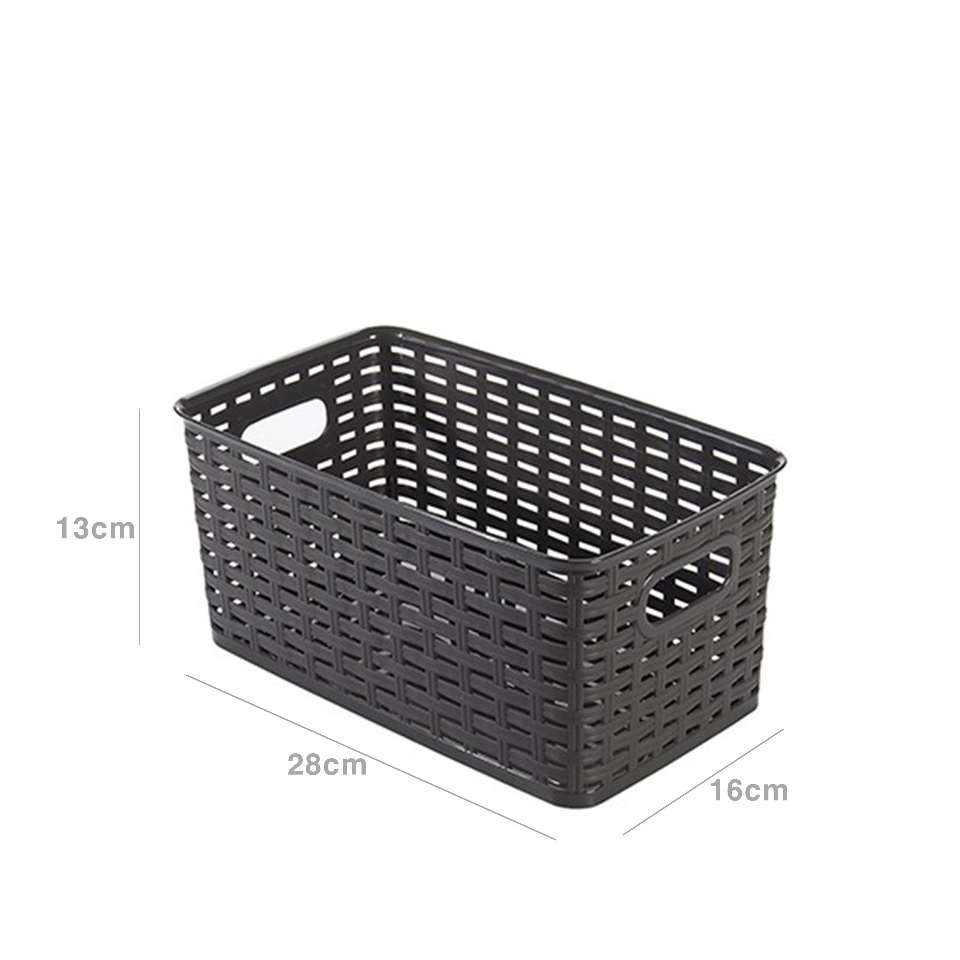 Cesto Multiusos Plástico Rattan 5l 28X16X13cm Castanho