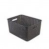 Cesto Multiusos Plástico Rattan 29l 41.5X36X23cm Castanho Cesto Multiusos Plástico Rattan 29l 41.5X36X23cm Castanho