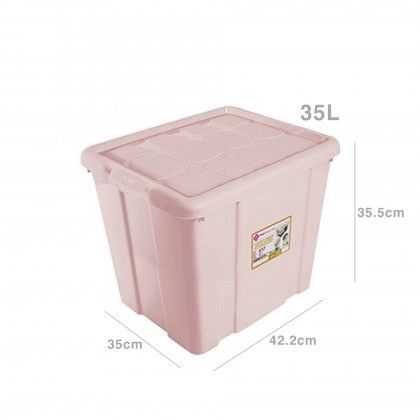 Caixa Arrumos Pl�stico New Box 35l 42.2X35X35.5cm Rosa