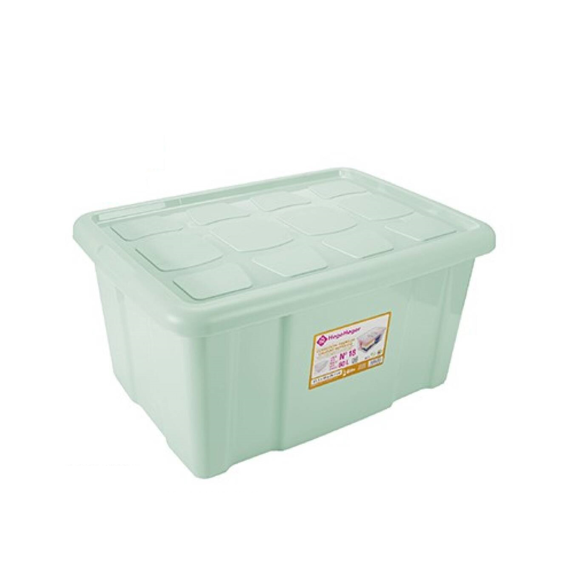 Caixa Arrumos Plástico New Box 60l 61.5X45X29.7cm Verde