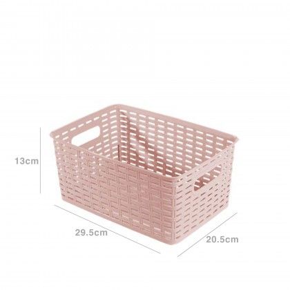 Cesto Multiusos Plstico Rattan 6l 29.5X20.5X13cm
