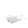 Tabuleiro Plstico Frigo Oporto Branco 2.2l 19X14.5X6cm