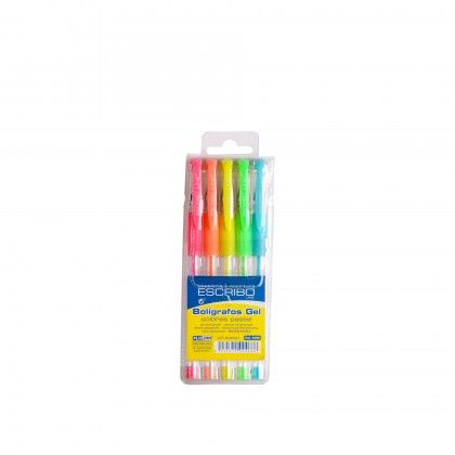 Caneta Gel Pastel Pack 5 Multicor Caneta Gel Pastel Pack 5 Multicor