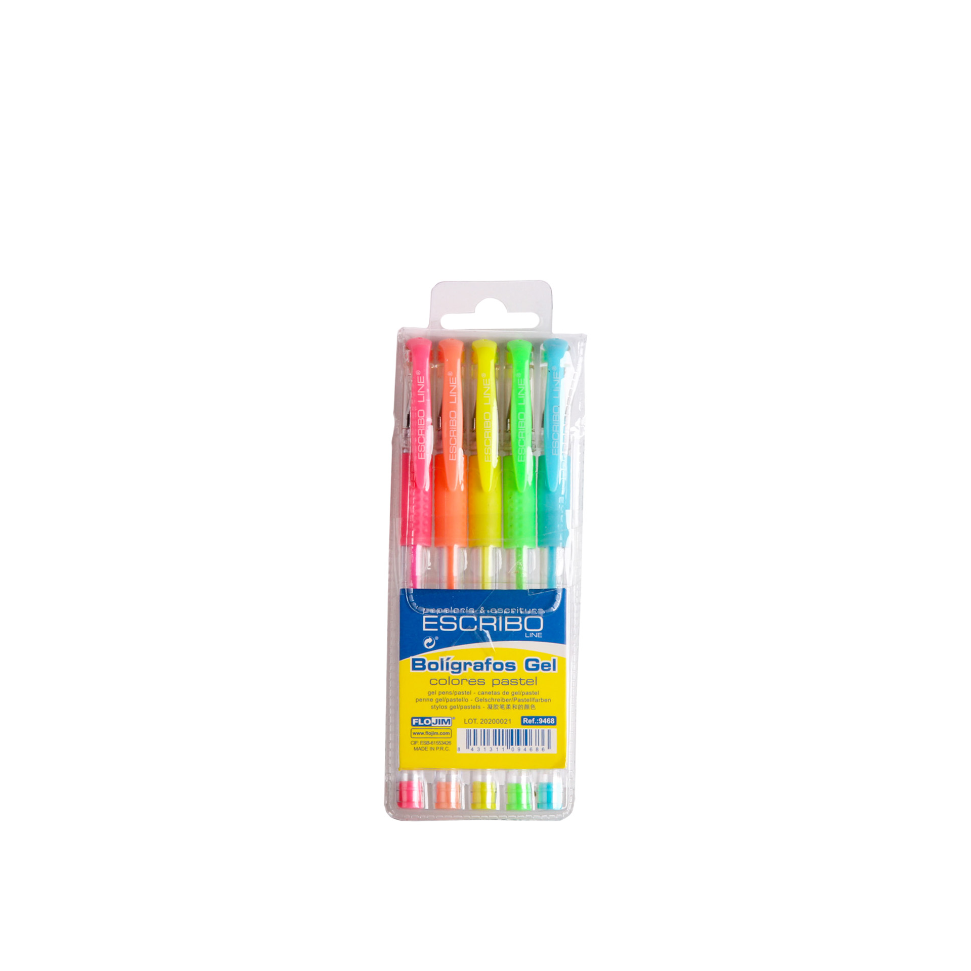 Caneta Gel Pastel Pack 5 Multicor