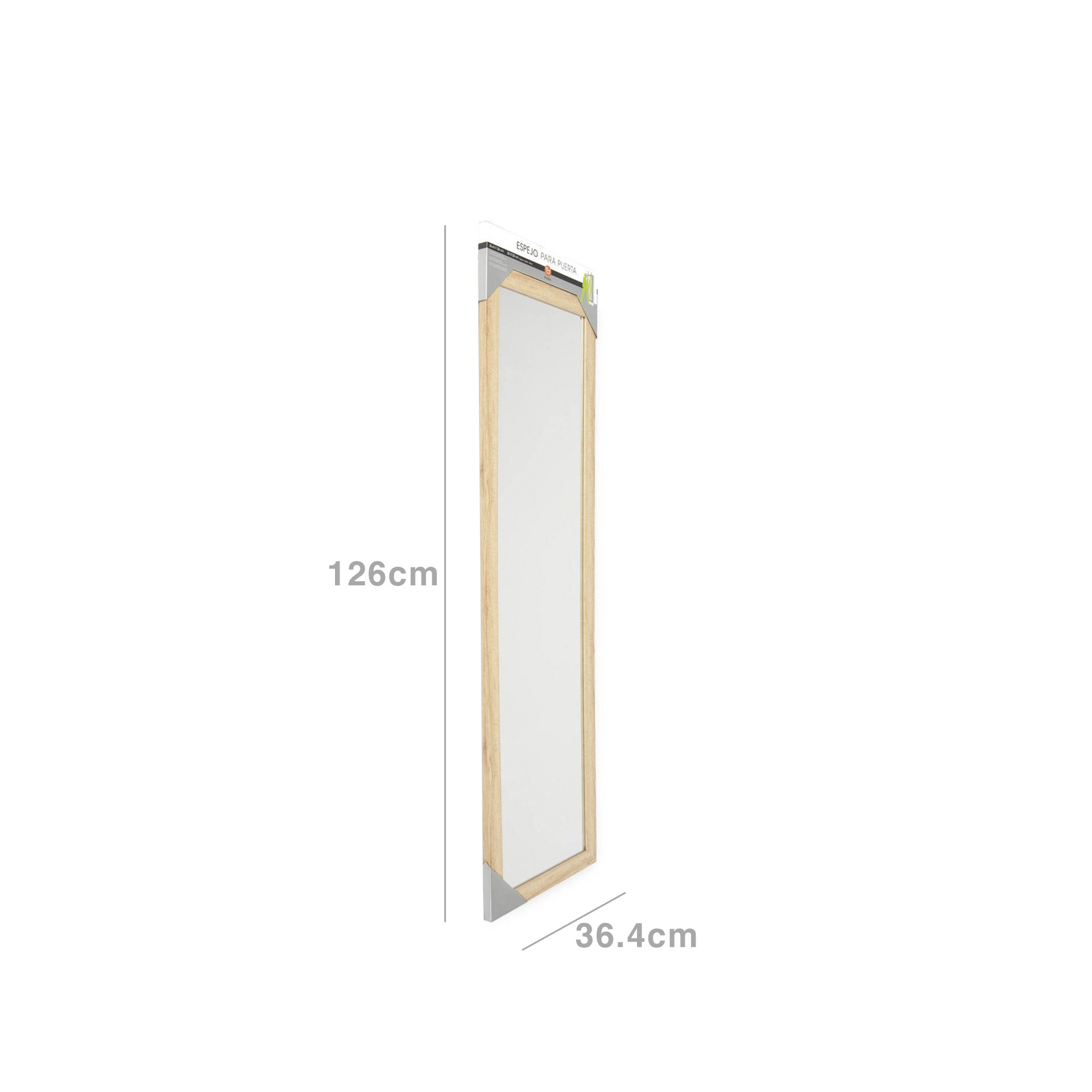 Espelho Porta Castanho 36.4X126cm