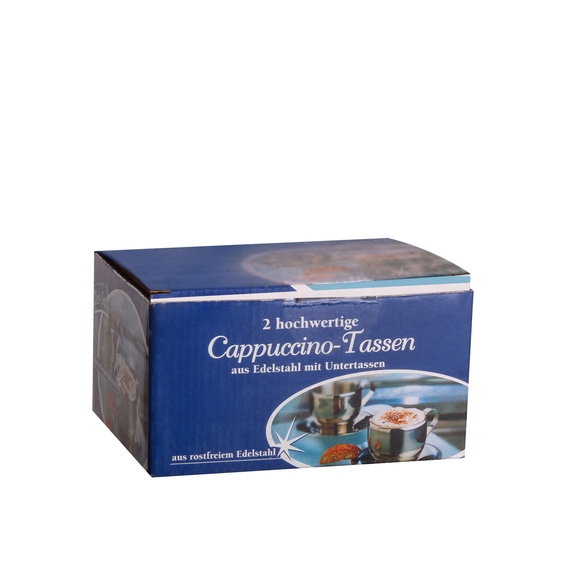 Chávena Chá Inox com Pires Pack 2