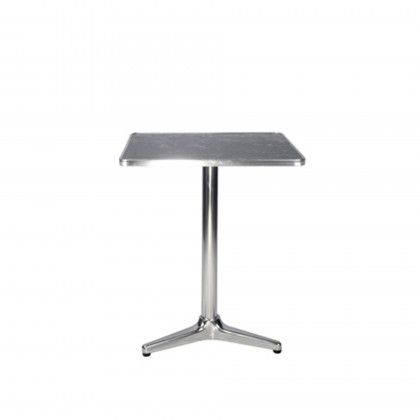 Mesa P Central Alumnio Quadrado Cinzento 60cm