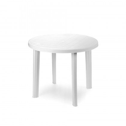 Mesa Plstico Redondo Branco 90cm