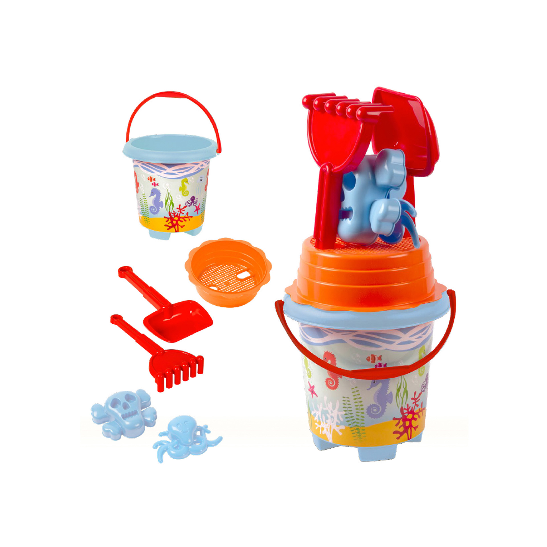 Brinquedo Praia Plástico Cavalos Marinhos Multicor 20X41cm