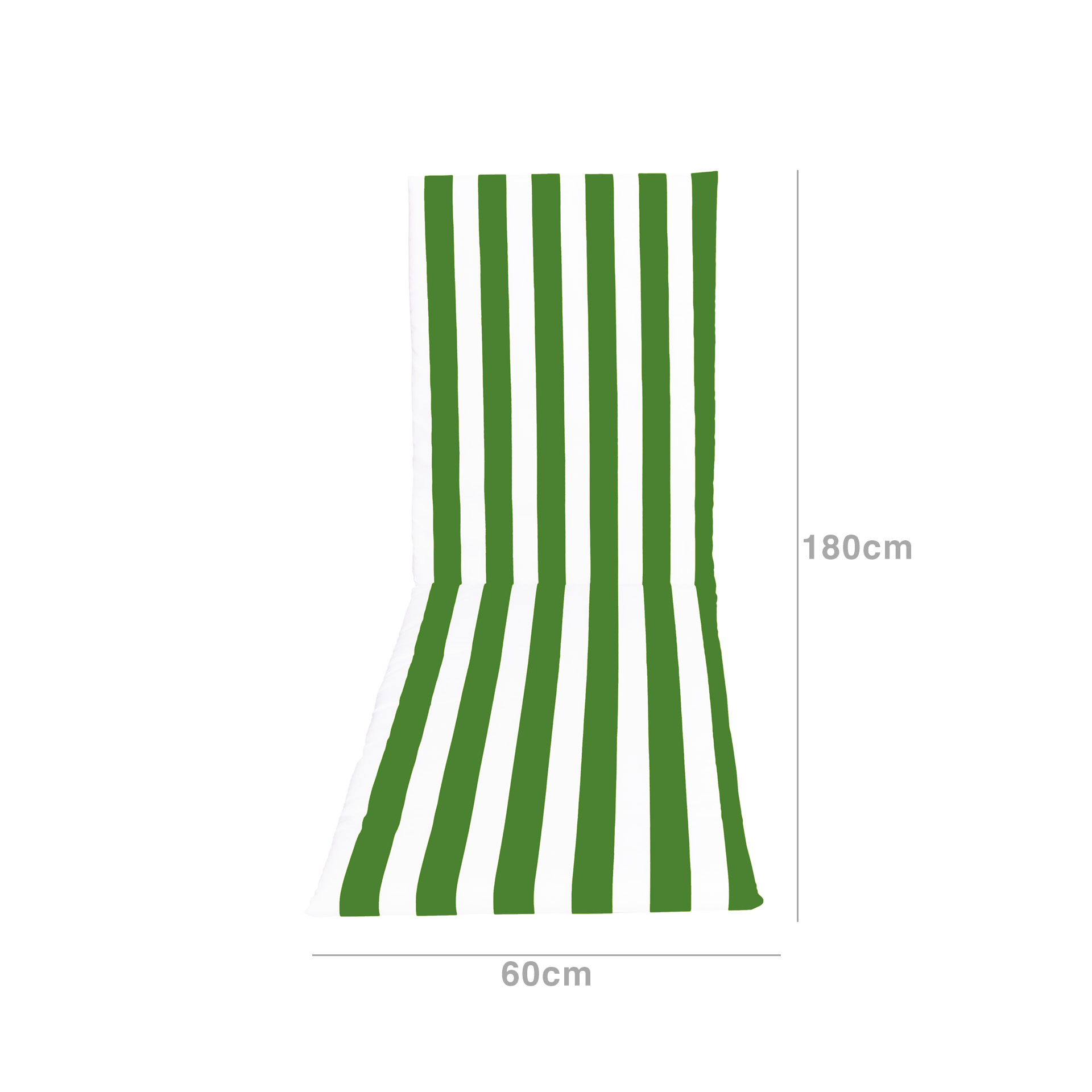 Colchão Espreguiçadeira Poliéster Verde 180X60X4cm