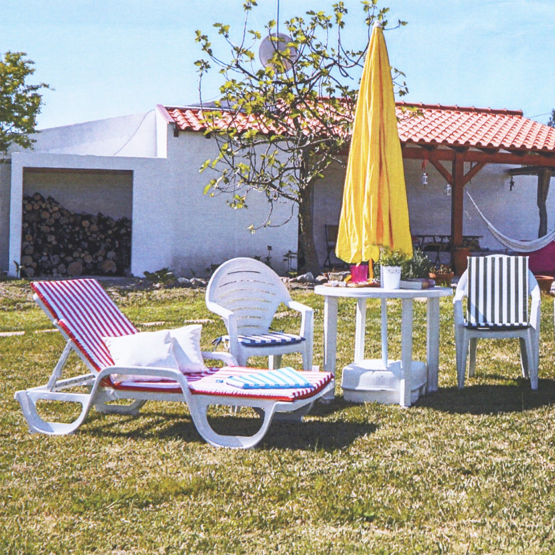 Colchão Espreguiçadeira Poliéster Verde 180X60X4cm