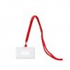 Identificador com Cord�o Vermelho 9.4X6cm