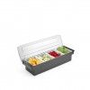 Caixa Condimentos 4 Divis�es com Tampa 48X15X10CM