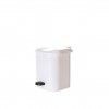 Balde com Pedal Plstico Quadrado Branco 7l 19X19X22.5cm