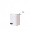 Balde com Pedal Plstico Quadrado Branco 7l 19X19X22.5cm
