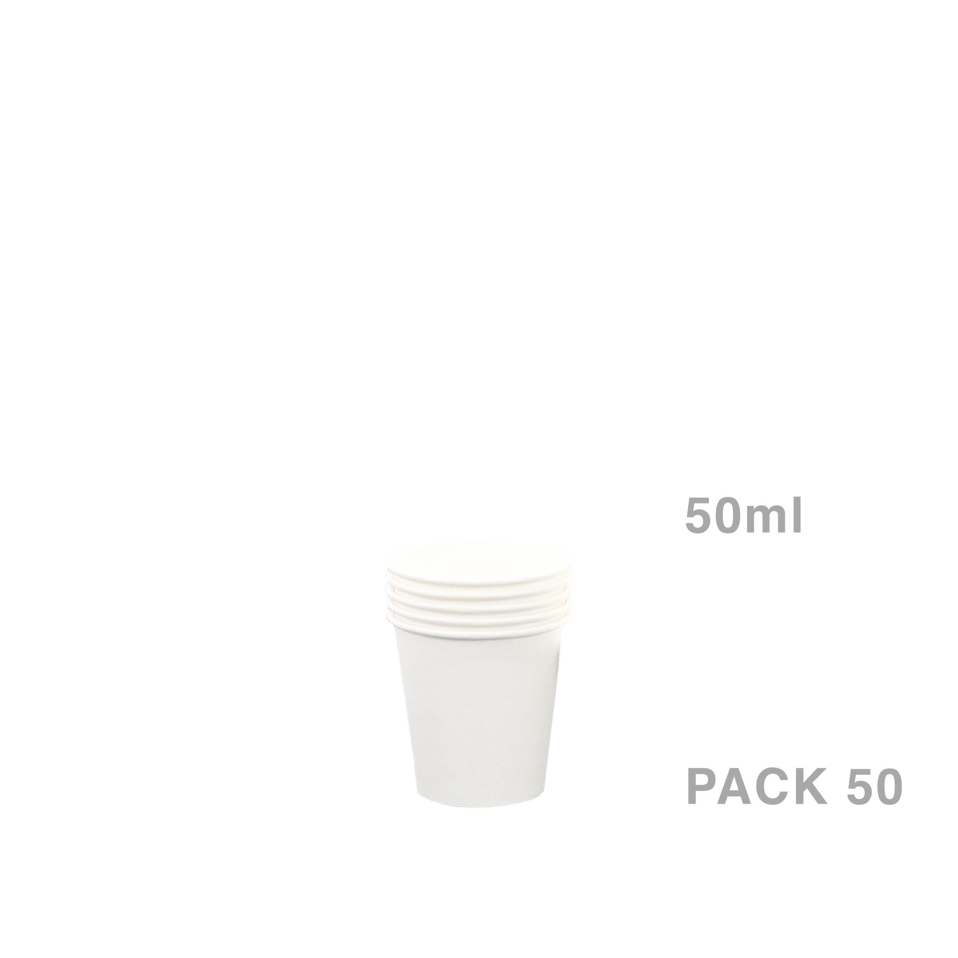 Copo Café Cartão Branco 60ML Pack 50